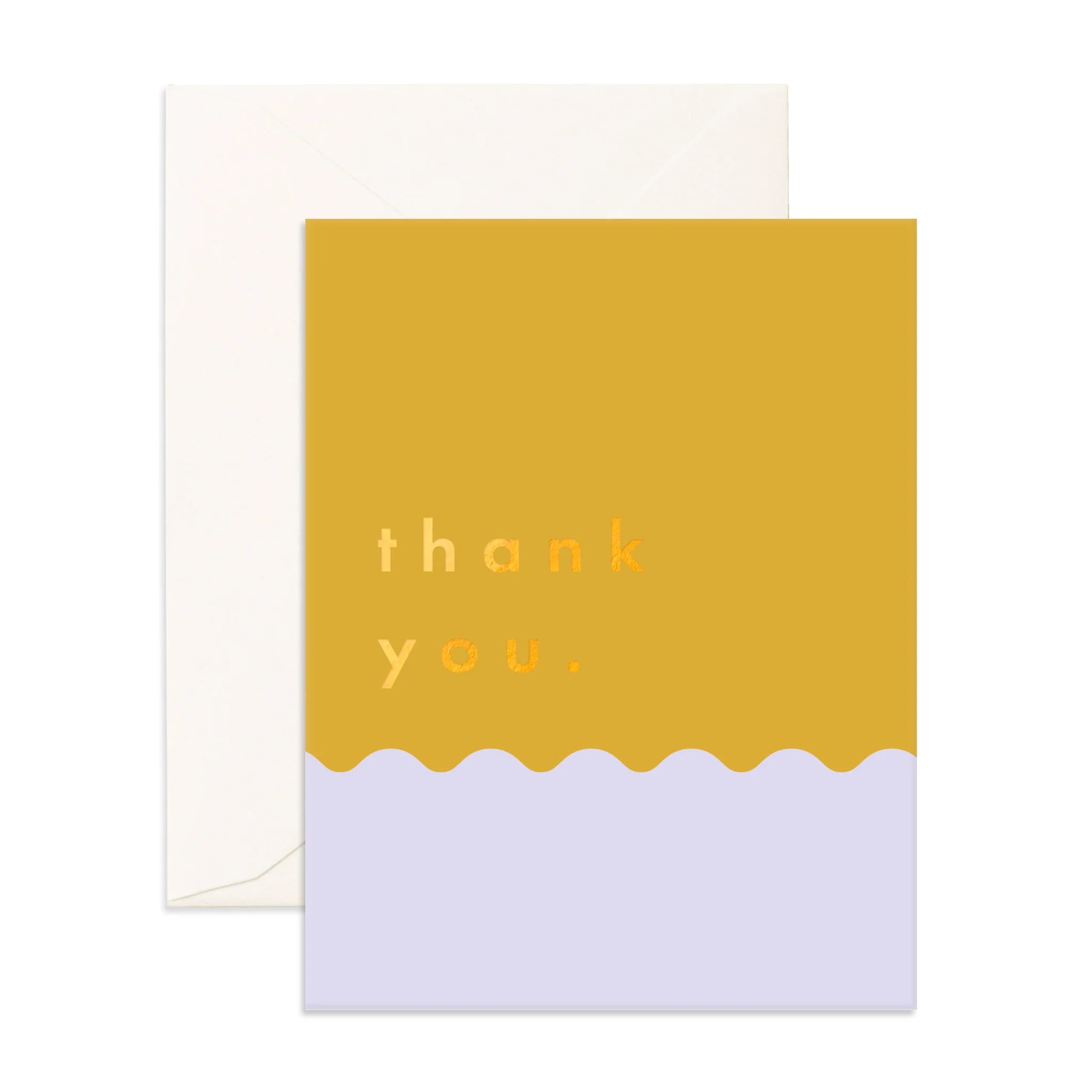 Thank You Mustard Ripple Greeting Card