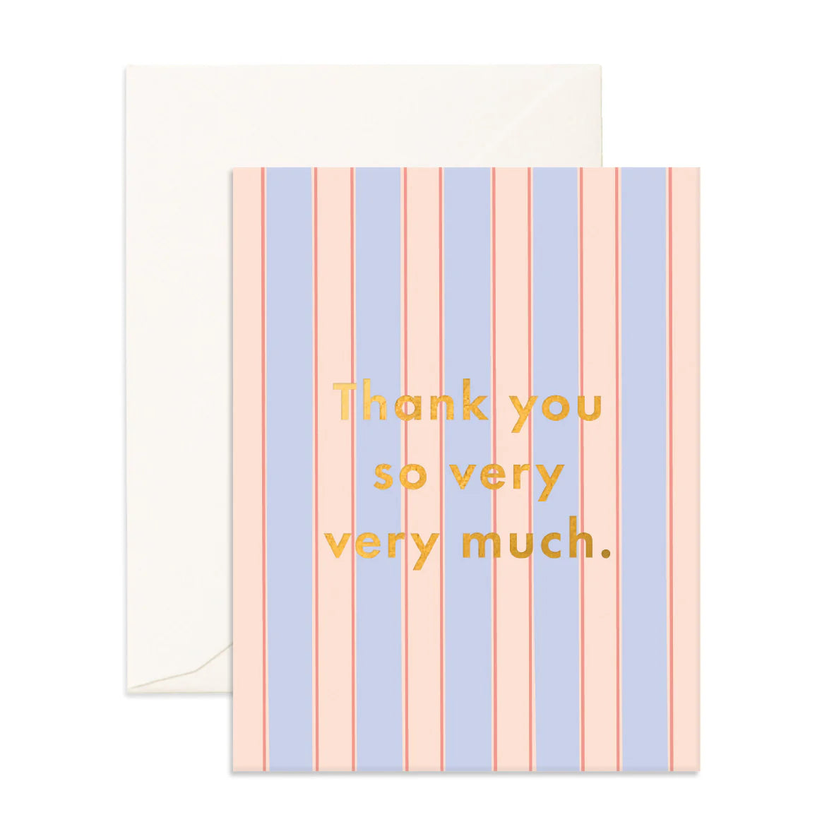Thank You Powder Stripe Greeting Card