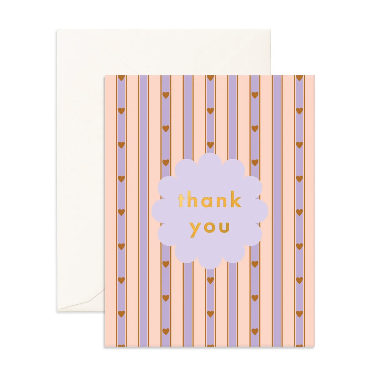 Thank You Petal Stripe Greeting Card