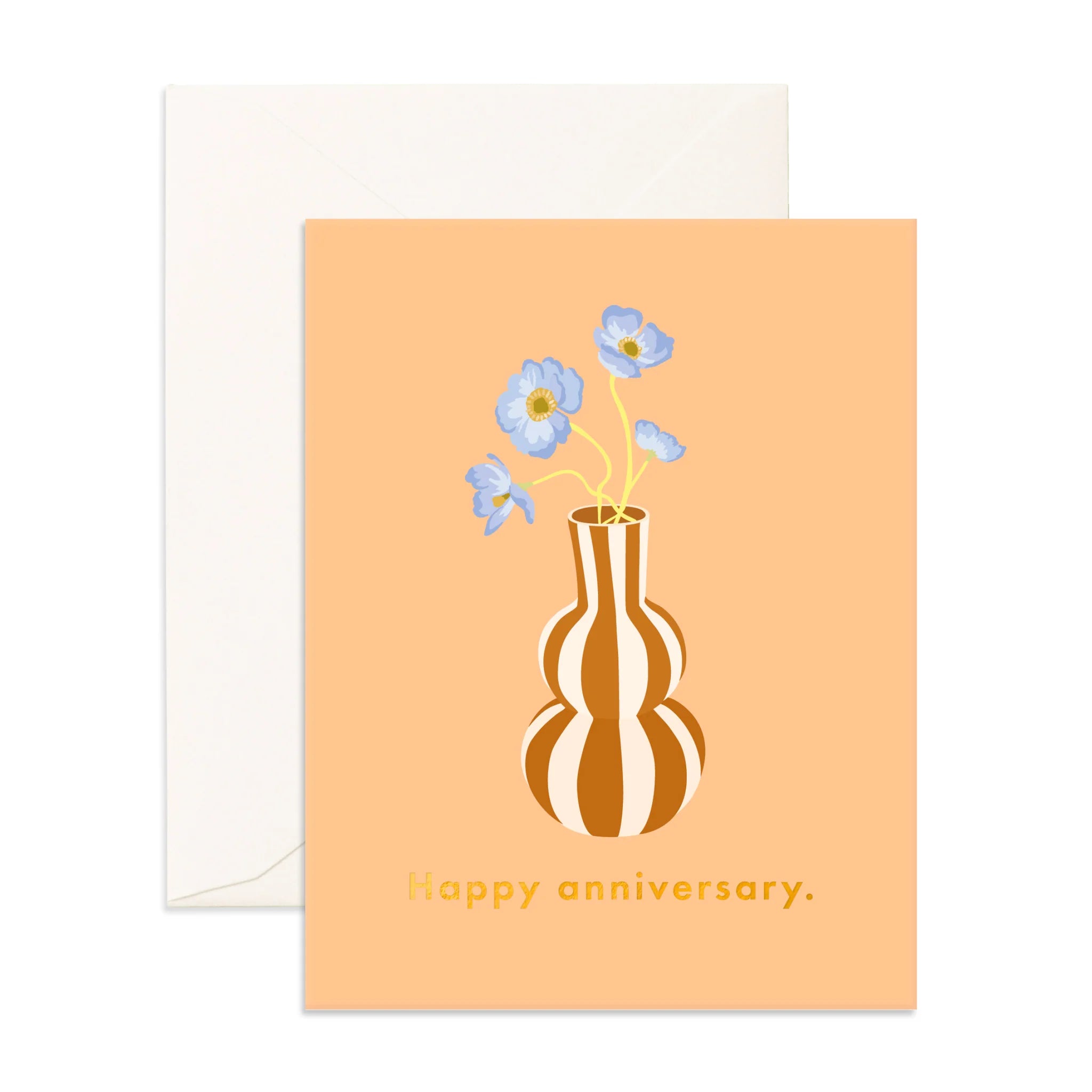 Anniversary Bubble Vase Greeting Card