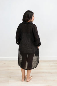 Giana Shirt Dress | Black