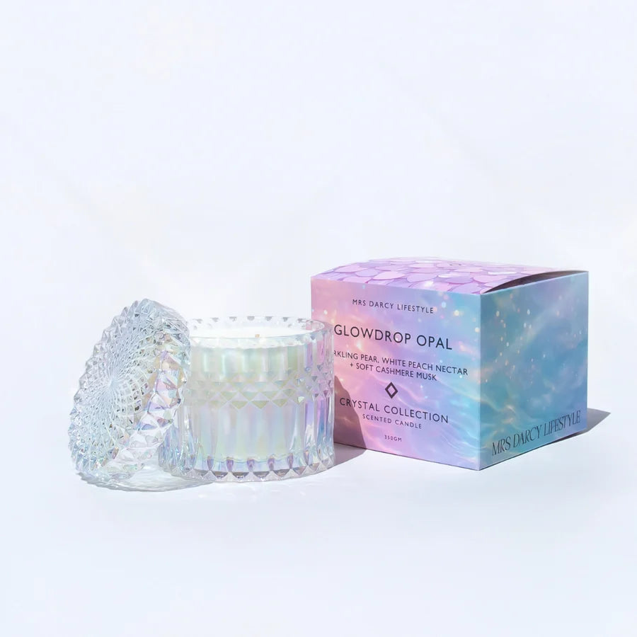 Candle Glowdrop Opal | Sparkling Pear, White Peach Nectar + Soft Cashmere Musk