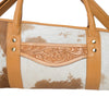 Tan & White Cowhide & Tooling Leather Rifle Case