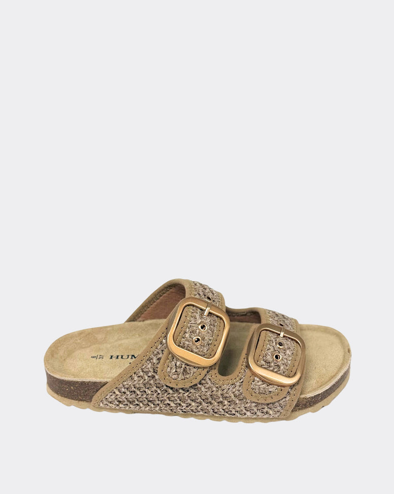 Hallie Raffia Slide Sandal