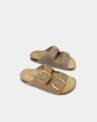 Hallie Raffia Slide Sandal