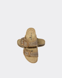 Hallie Raffia Slide Sandal