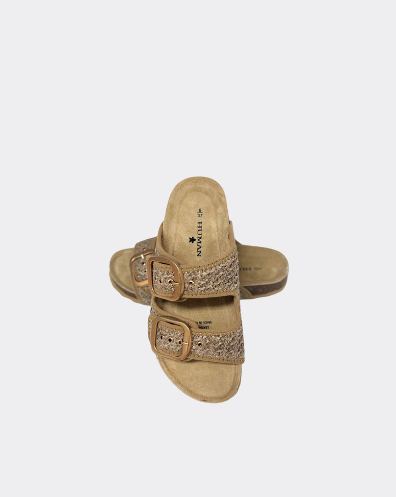 Hallie Raffia Slide Sandal