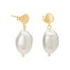 Halcyon Small Pearl Earrings | 18KT Yellow Gold Plate