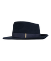 Womens Mid Brim Fedora | Brunswick | Navy