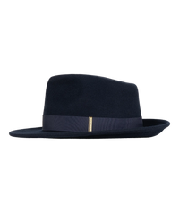 Womens Mid Brim Fedora | Brunswick | Navy