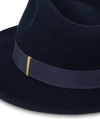 Womens Mid Brim Fedora | Brunswick | Navy
