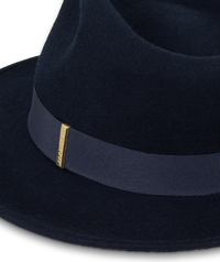 Womens Mid Brim Fedora | Brunswick | Navy