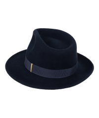 Womens Mid Brim Fedora | Brunswick | Navy