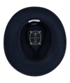 Womens Mid Brim Fedora | Brunswick | Navy