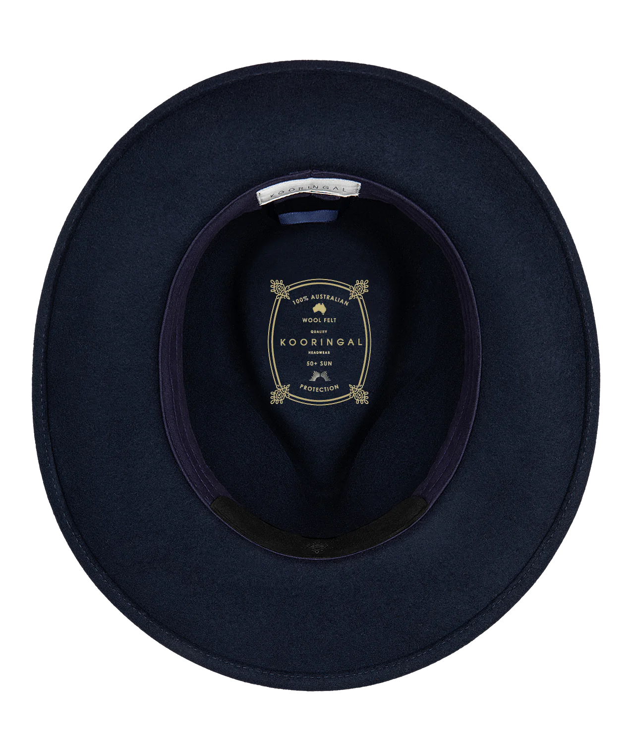 Womens Mid Brim Fedora | Brunswick | Navy