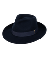 Womens Mid Brim Fedora | Brunswick | Navy