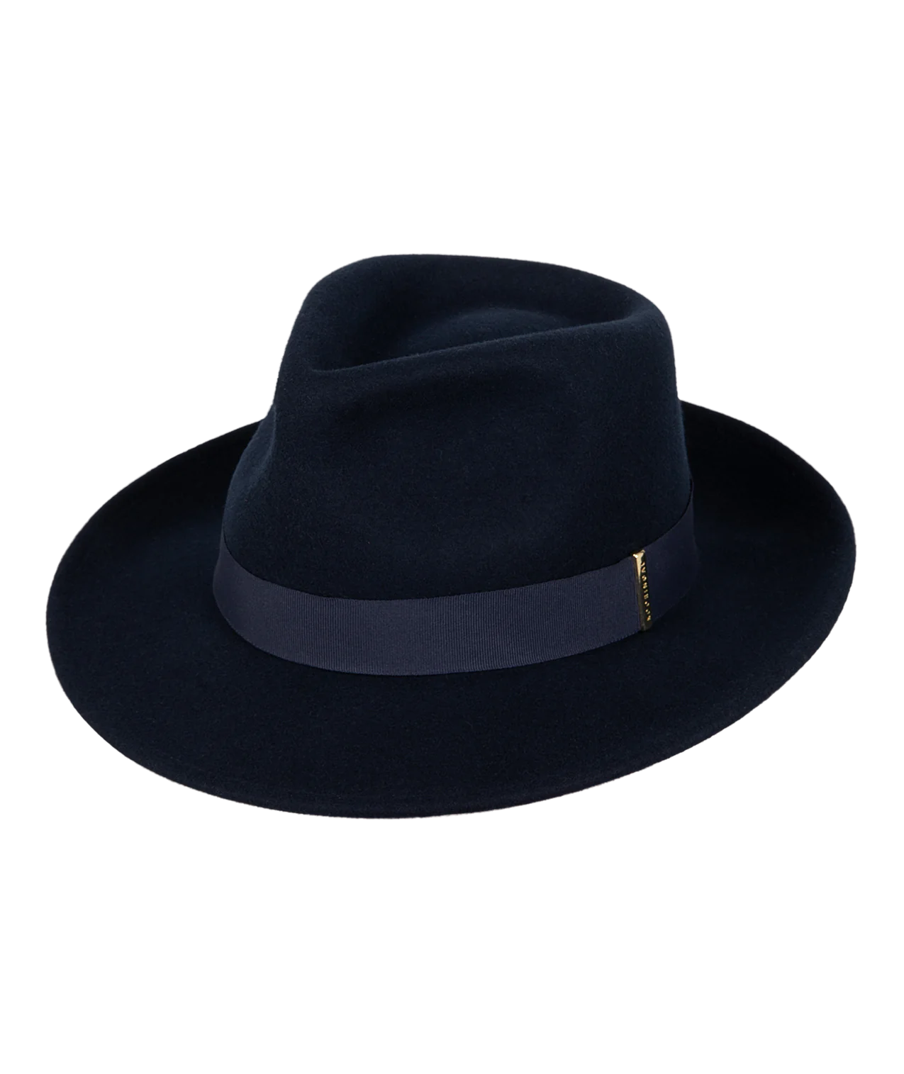 Womens Mid Brim Fedora | Brunswick | Navy