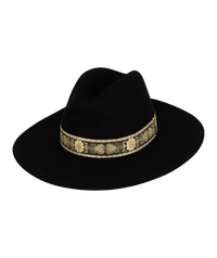 Womens' Mid Brim Fedora | Elwood | Black