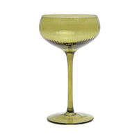 The Lou Coupe Glass Set of 2 | Olive