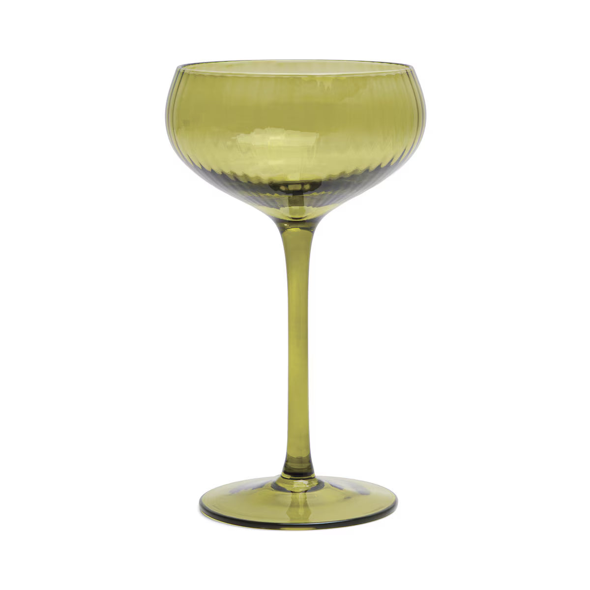 The Lou Coupe Glass Set of 2 | Olive