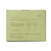 The Lou Coupe Glass Set of 2 | Olive