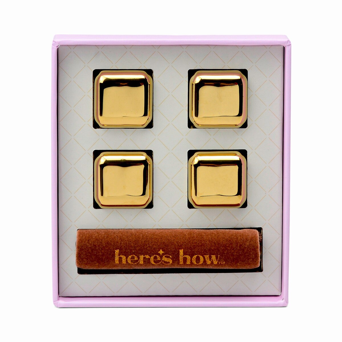 The Ruby Cocktail Chillers in Gold | Set of 4