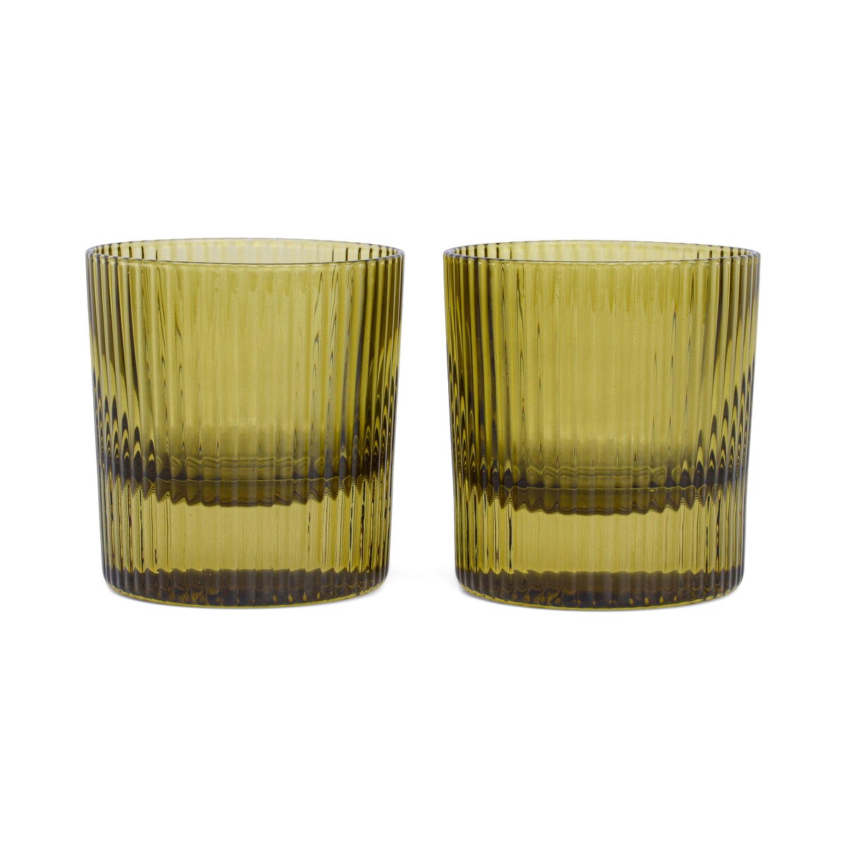 The Scout Lowball Glass | Set of 2 | Olive