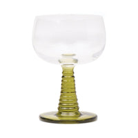 The Romy Set of 2 Wine Glasses | Olive