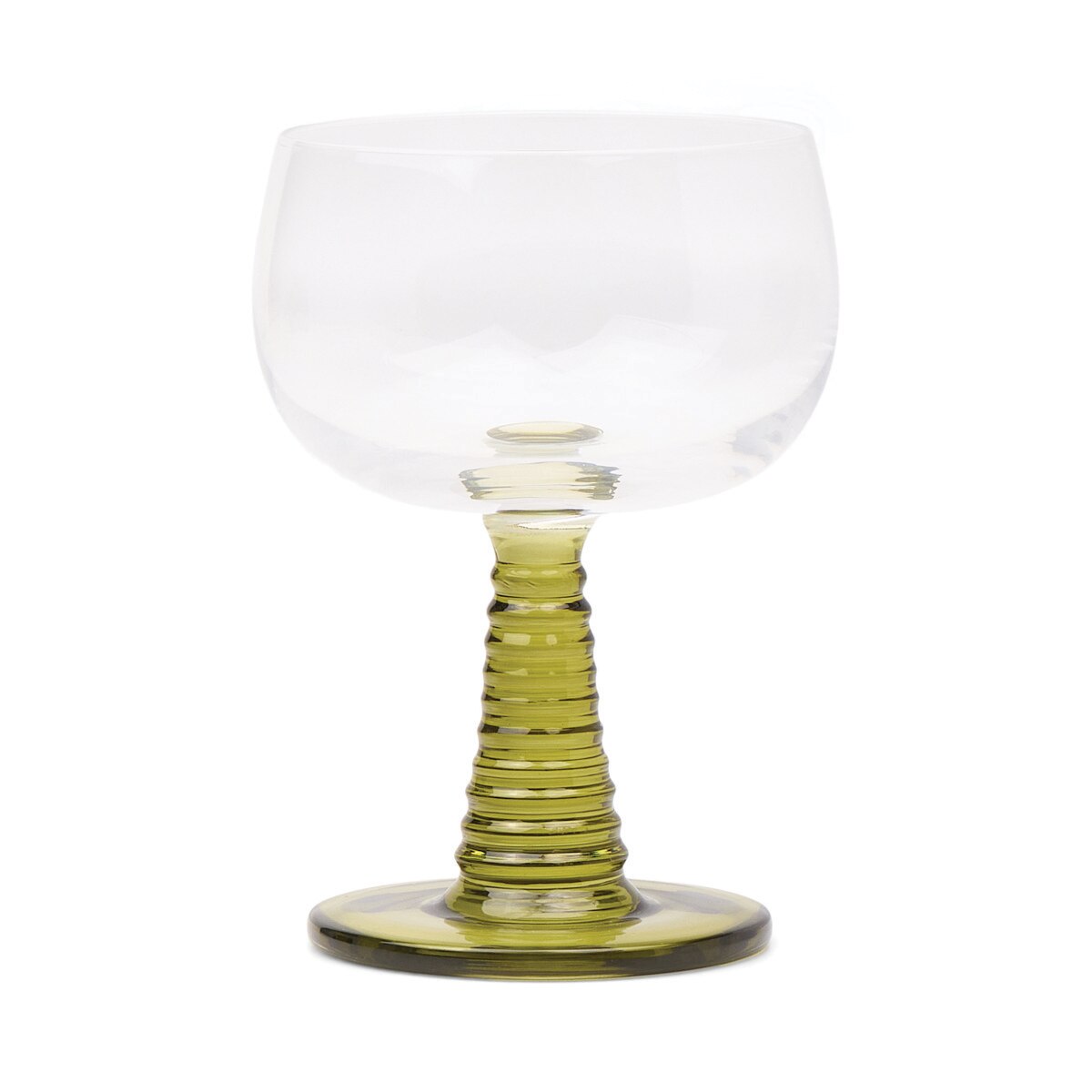 The Romy Set of 2 Wine Glasses | Olive