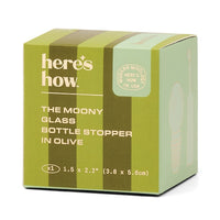 The Moony Glass Bottle Stopper | Olive