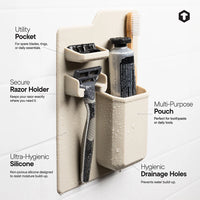 The Harvey Toothbrush & Razor Holder | Sand