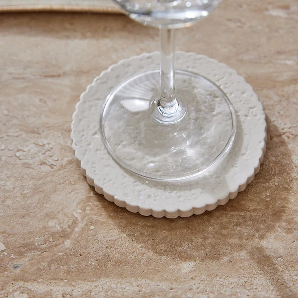 Ceramic Scallop Coaster Set 4