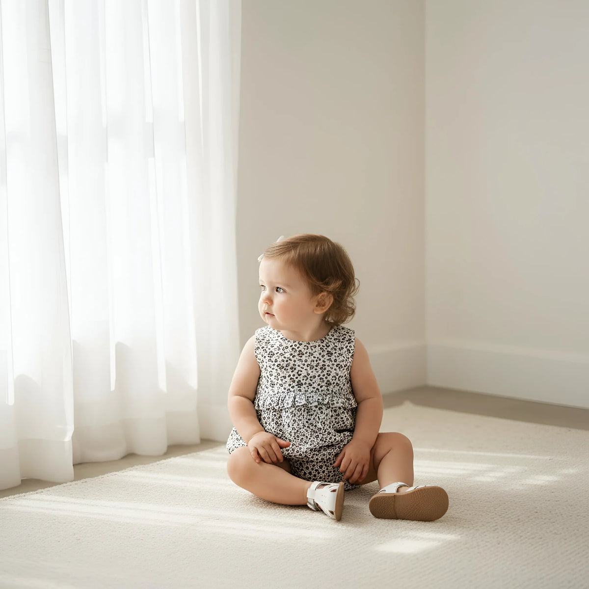 Baby Girls Nora Playsuit | Navy Daisy