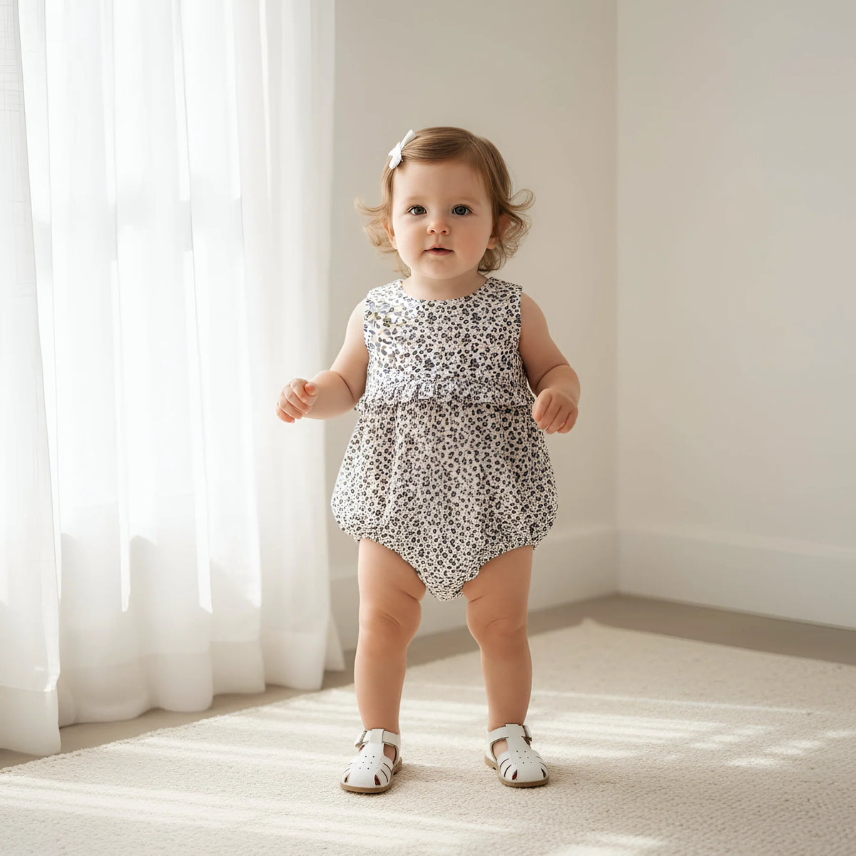 Baby Girls Nora Playsuit | Navy Daisy