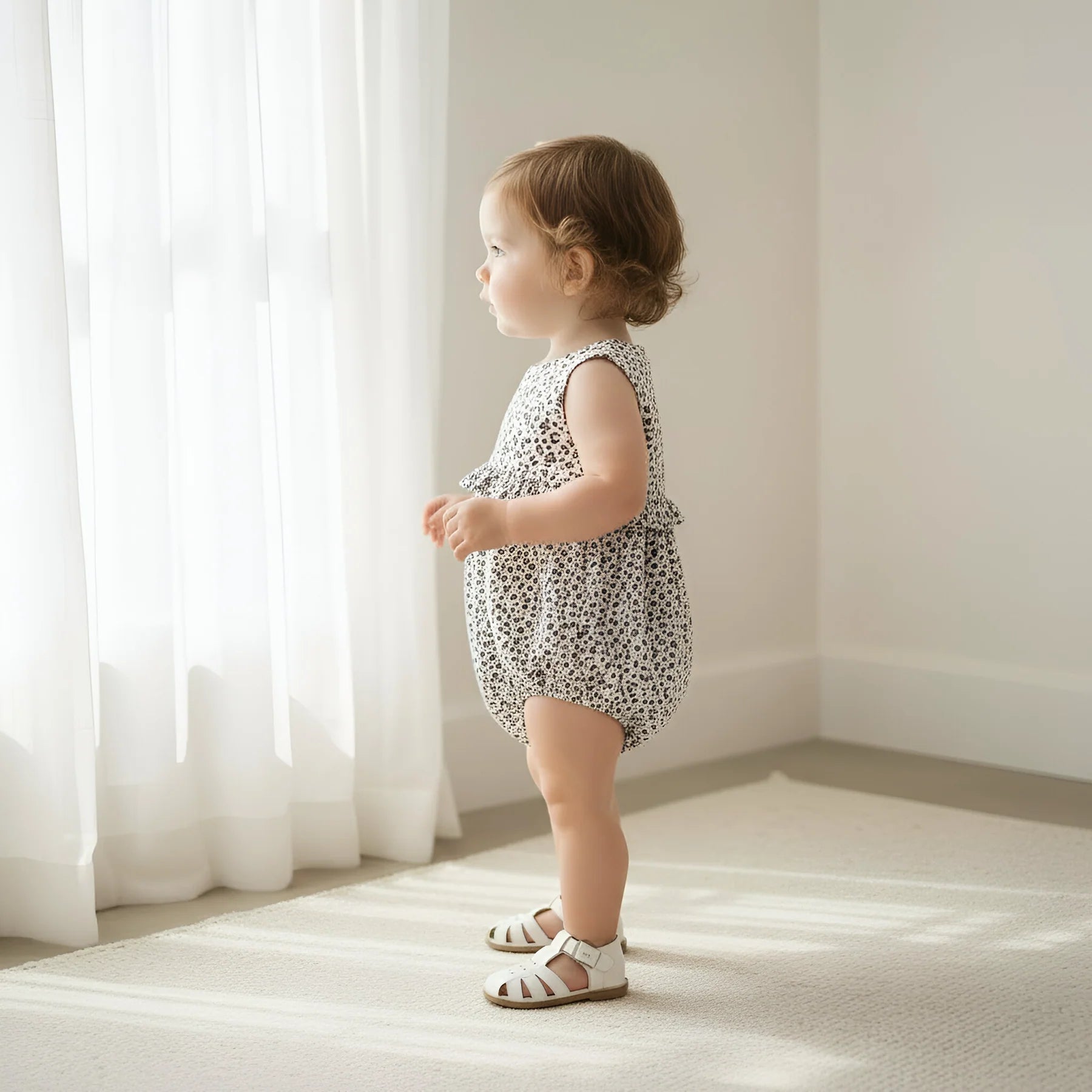 Baby Girls Nora Playsuit | Navy Daisy