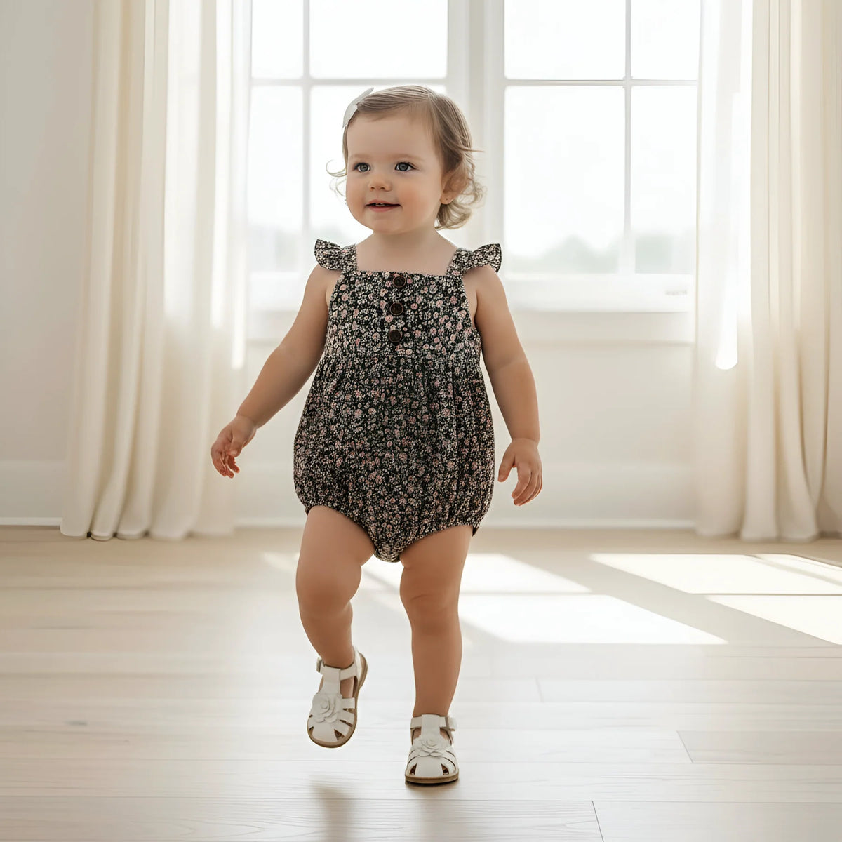Baby Girls Freya Playsuit | Vintage Posy