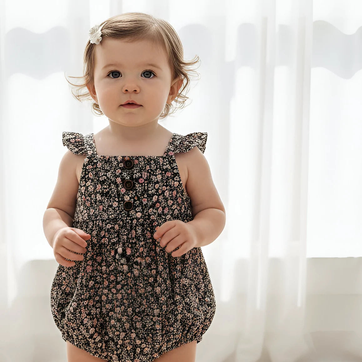 Baby Girls Freya Playsuit | Vintage Posy