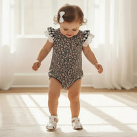 Baby Girls Knit Romper | Vintage Posy