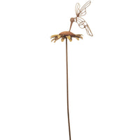 Daisy And Hummingbird Garden Stake