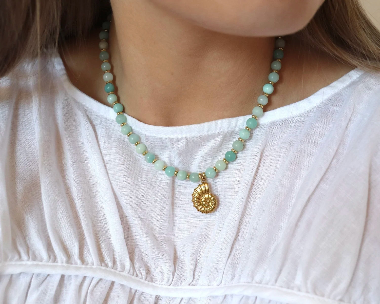 Marine Stone Necklace | Amazonite