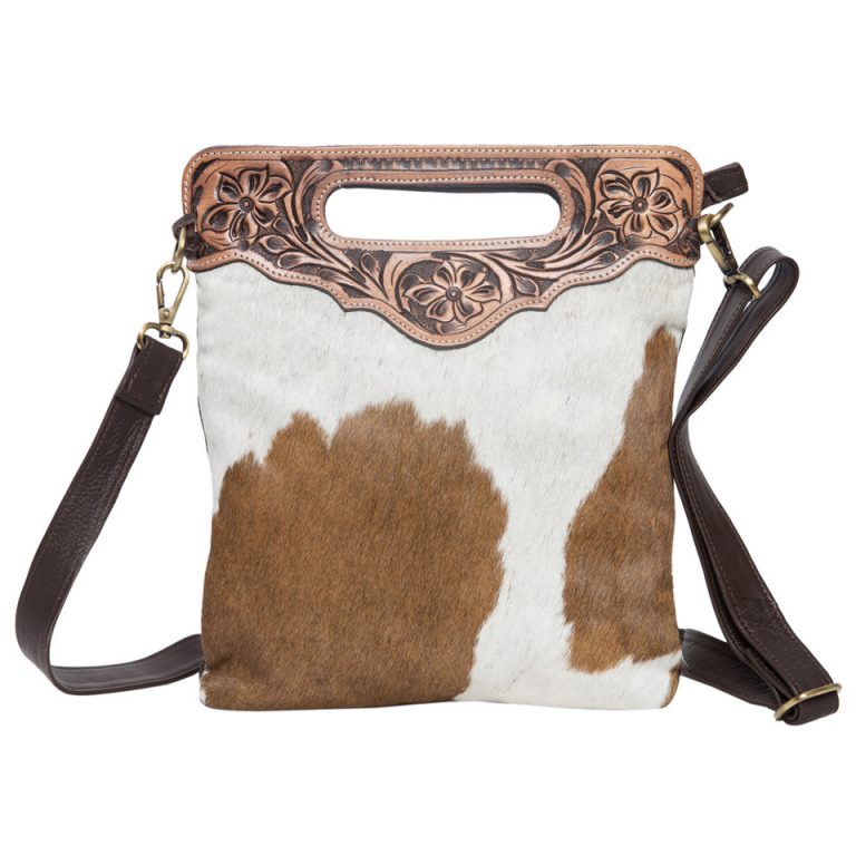 Cali Cowhide Sling Bag with Tooling