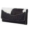 Oran | Cowhide Flap Wallet with Hand Tooled Leather