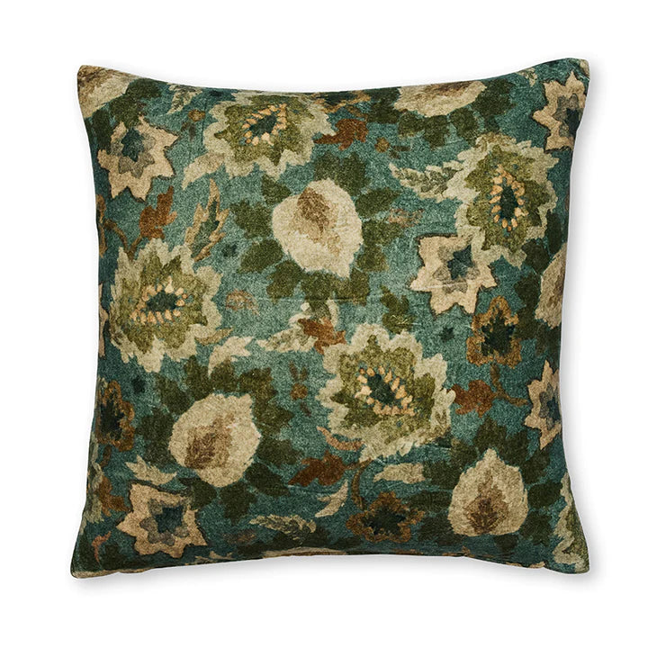 Griffith Velvet Green Feather Cushion