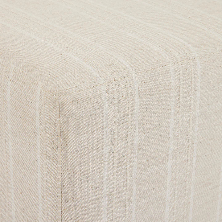 Lisbon Natural Stripe Ottoman