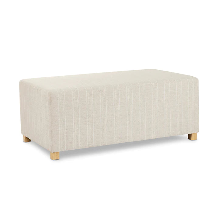 Lisbon Natural Stripe Ottoman