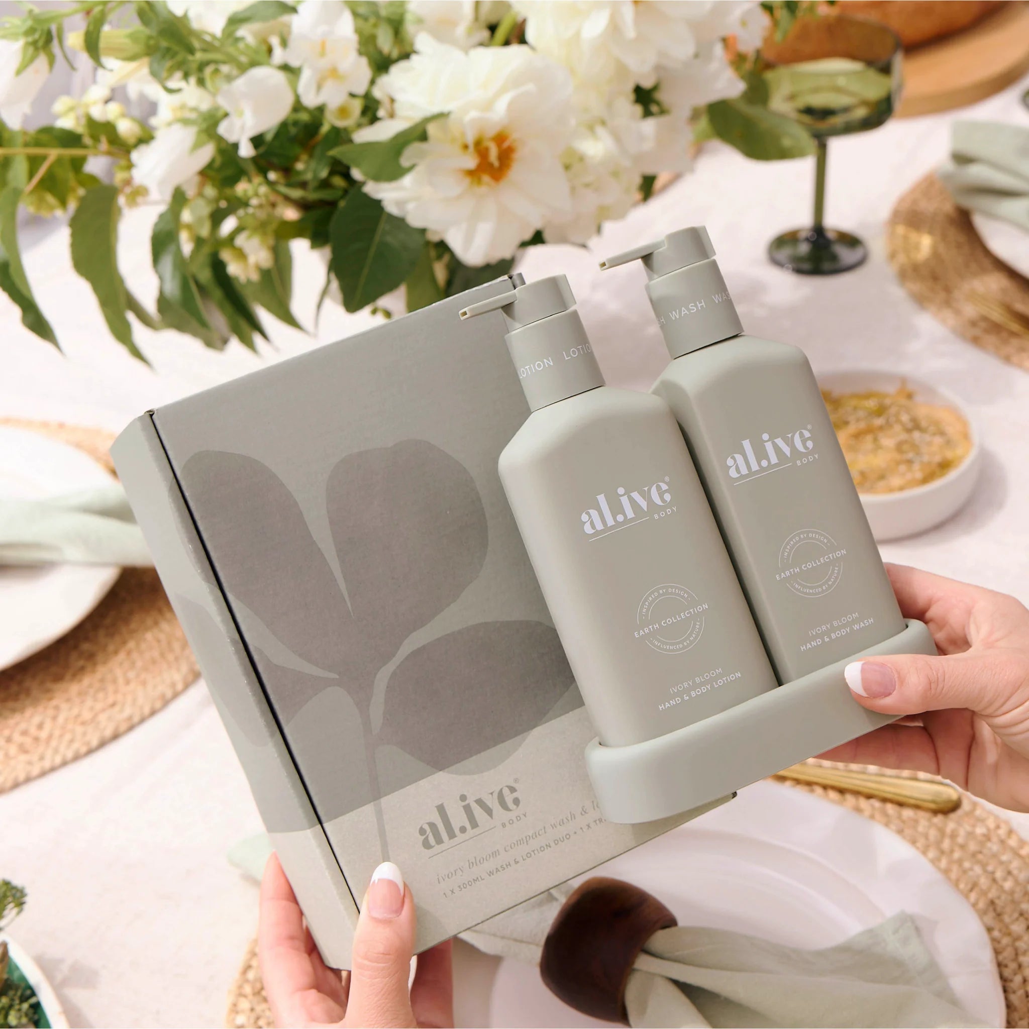 Compact Bathroom Duo Wash + Lotion | Ivory Bloom