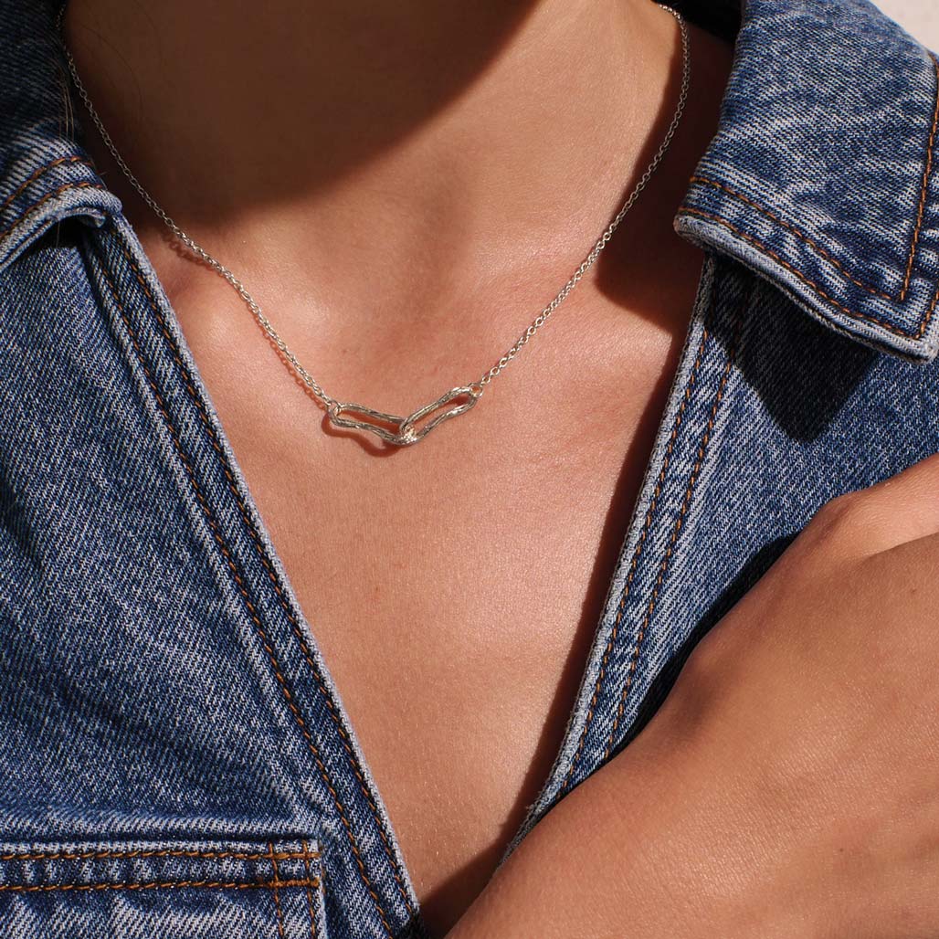Eterna Interlink Necklace | Sterling Silver