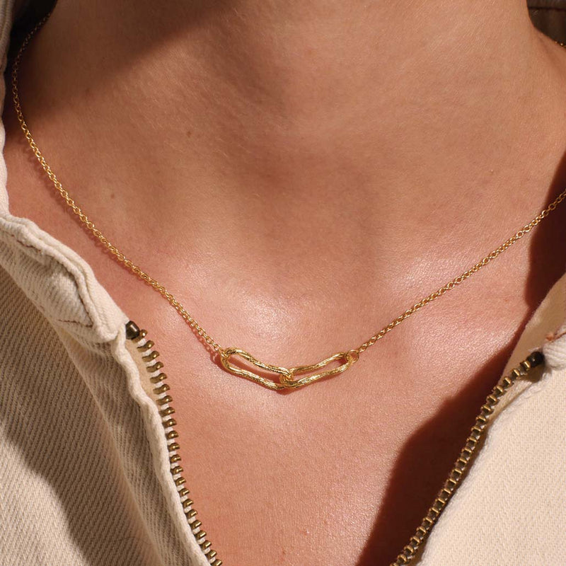 Eterna Interlink Necklace | 18KT Yellow Gold Plate