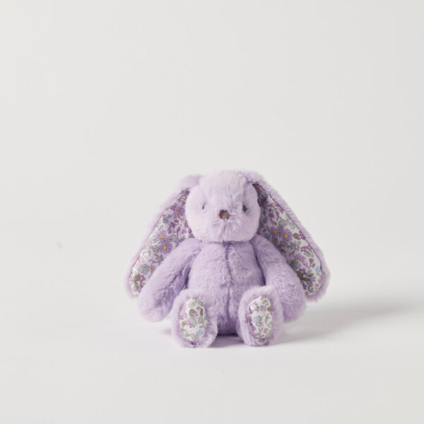 Floral Lilac Bunny Rattle