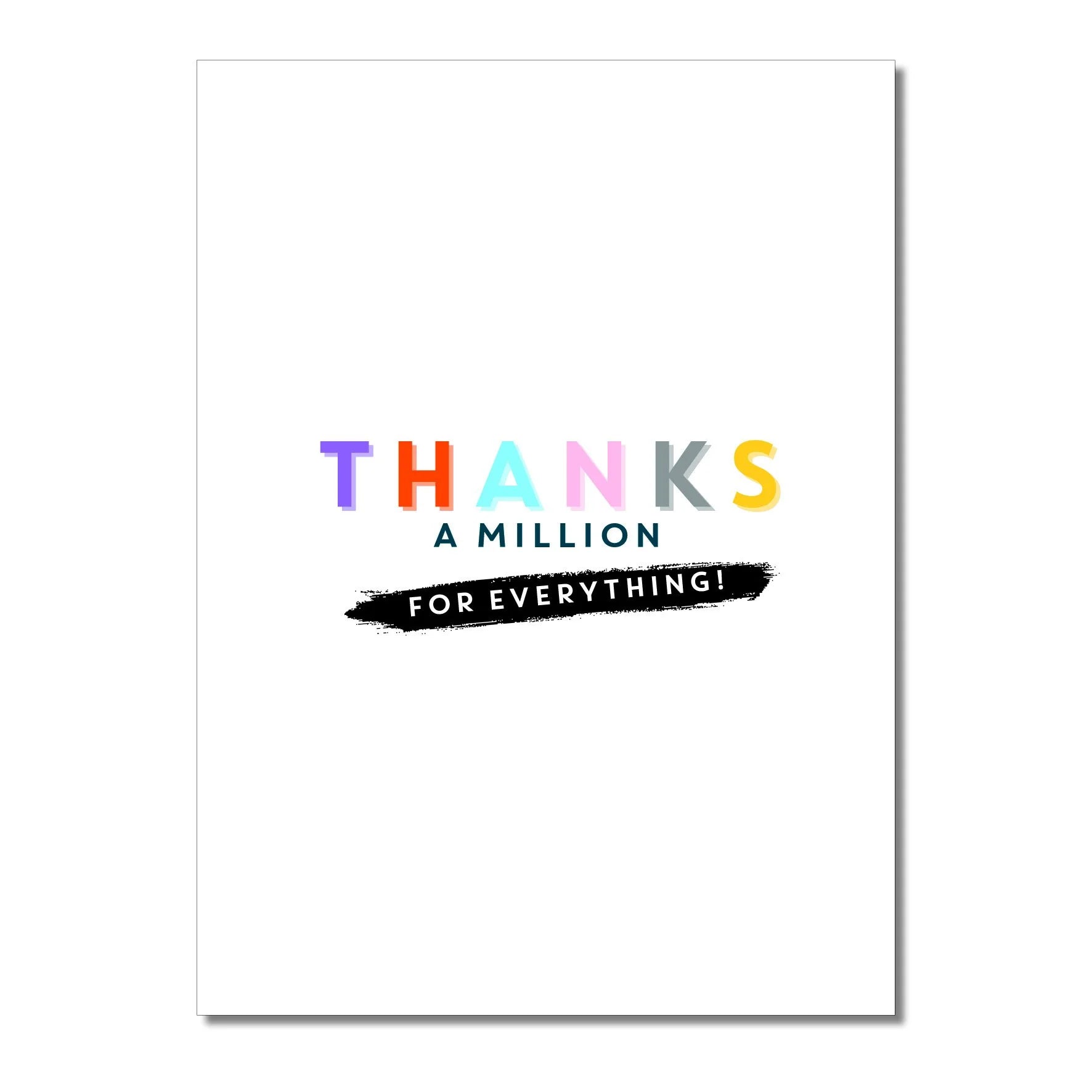 Thanks A Million | Greeting Card